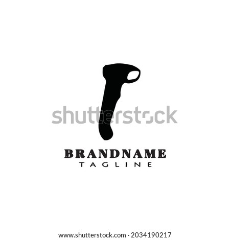barcode scanners cartoon logo icon design template modern black vector illustration