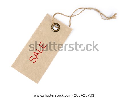tag label isolated on white background