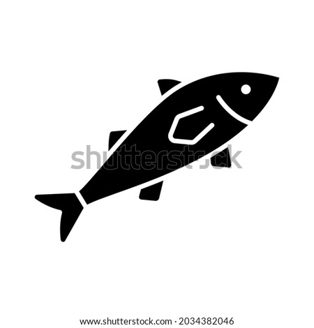 Fish vector icon. sea food illustration sign. ocean or sea symbol or logo.