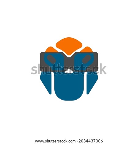 abstract  owl technology game player concept vector for icon logo