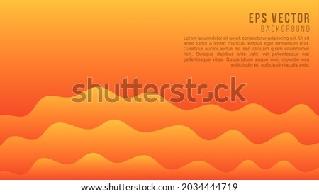 Orange papercut abstract text background paper cut gradient red to yellow. can use for poster, banner, flyer, pamphlet, leaflet, brochure, catalog, web, site, website, presentation, book cover