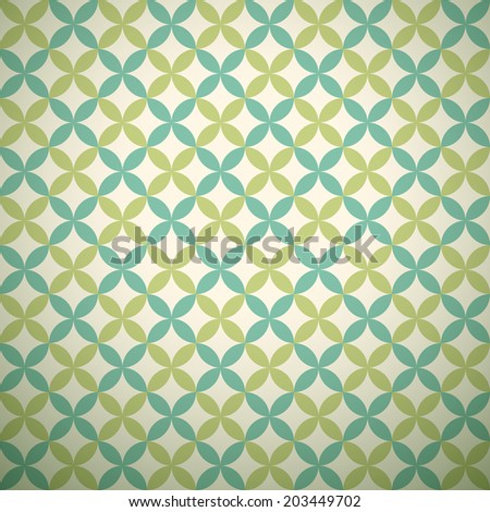 Green garden vector pattern. Abstract texture can be used for printing onto fabric and paper or scrap booking. Green and blue pastel shabby colors.