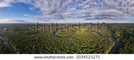Dron Photo in the Amazonas, Vaupes Colombia Royalty-Free Stock Photo #2034525275