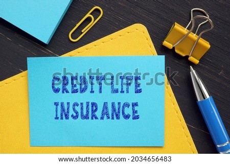 Financial concept about CREDIT LIFE INSURANCE with phrase on the financial document 
