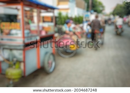 Defocused abstract background of street