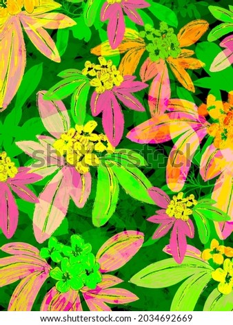floral desing of background, summer pattern, ilustration