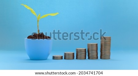 stacked coins investment stock growth