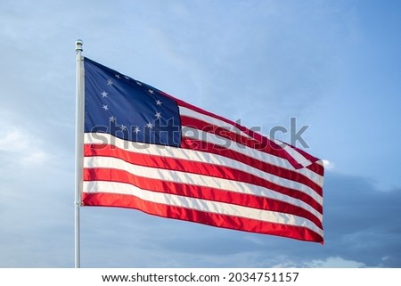 vintage style old American flag