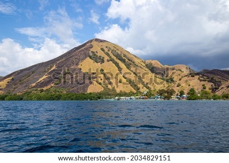 A small village amongst the islands of Komodo Nature Reserve in the Lesser Sunda Islands of Indonesia.
