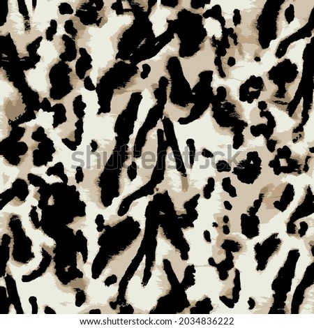 Vector Animal Leather Fabric. Cheetah Dots Watercolor Seamless. Wildlife Print. Black Leopard Spots. Vector Wildcat Skin Repeat Design. African Modern Paper. Tie Dye Print. Royalty-Free Stock Photo #2034836222