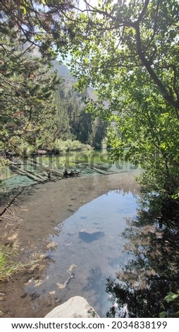 view of the Green Lake in the Valle Stretta Turin with emerald green water. High quality photo