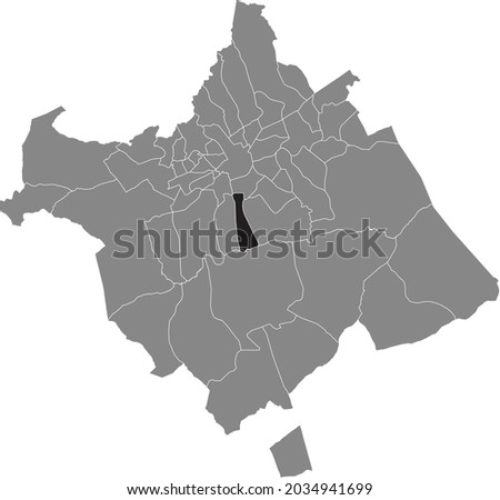 Black location map of the murcian Santo Ángel district inside the Spanish municipality of Murcia, Spain