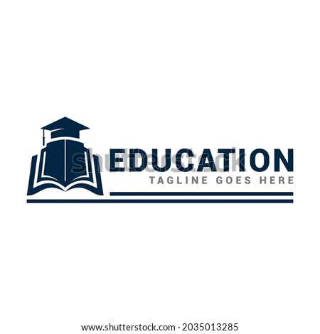 Educational logo simple icon template. Simple logo education by depicting intelligence and insight.