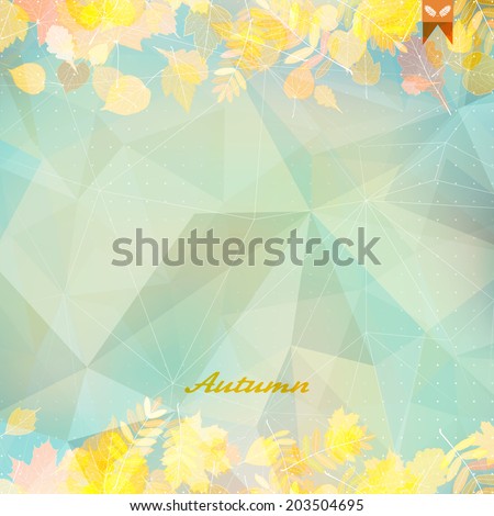 Abstract autumn illustration with maple Leaves. EPS10
