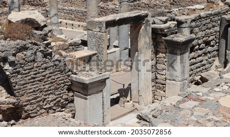 Photo of very famous ancient city Ephesus in Turkey