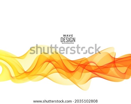 Modern red and yellow decorative wave stylish dynamic background (Orange) vector