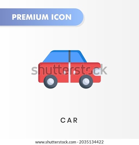 car icon for your website design, logo, app, UI. Vector graphics illustration and editable stroke. car icon flat design.