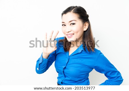Image of a young woman with a lovely look and charming smile 