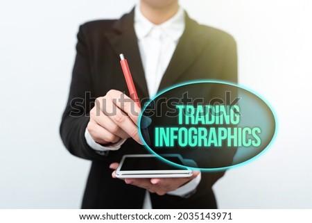 Handwriting text Trading Infographics. Conceptual photo visual representation of trade information or data Presenting New Technology Ideas Discussing Technological Improvement