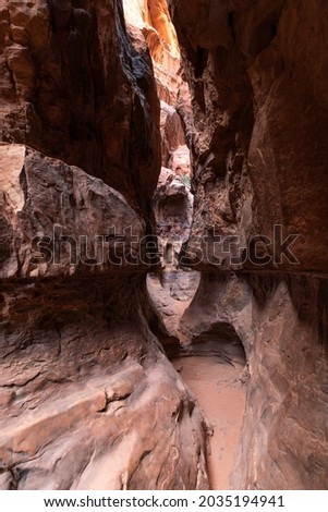Canyon in the Wadi Rum Desert, Jordan.
