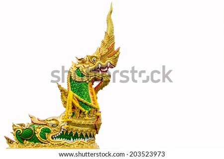 serpent king statue on white background