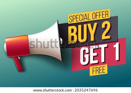 Special offer: Buy 2, get 1 free Royalty-Free Stock Photo #2035247696