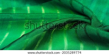 simple green fabric with lines. The lines formed by the extraction of the thread, Texture, background,