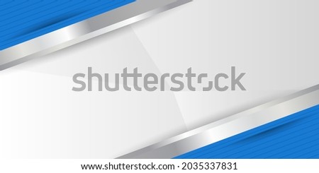 blue abstract backgrund vector, modern corporate concept with silver effect