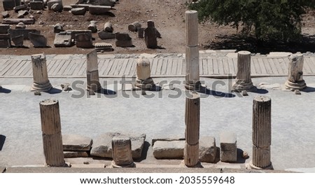 Photo of very famous ancient city Ephesus in Turkey