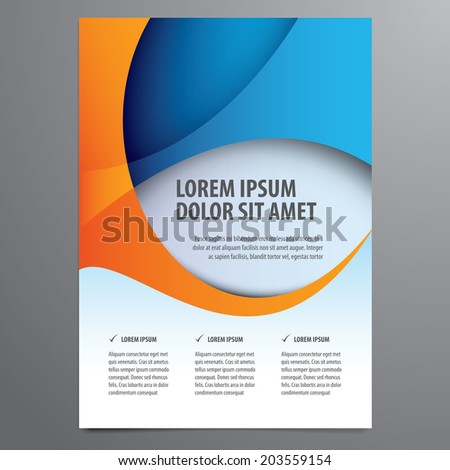 business flyer, brochure vector template