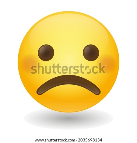 Frowning Emoji Icon Illustration Sign. Megafrown Vector Symbol Emoticon Design Vector Clip Art.