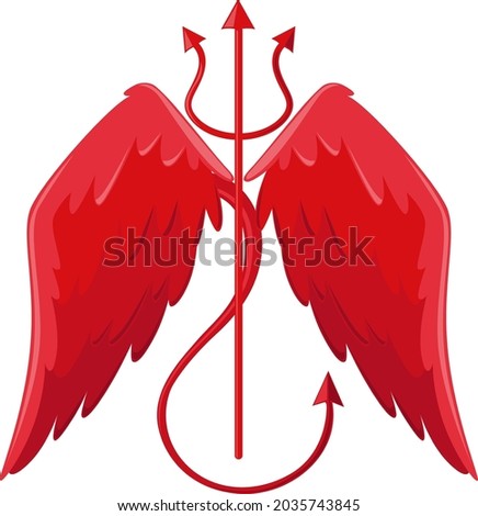 Devil and angel design elements illustration