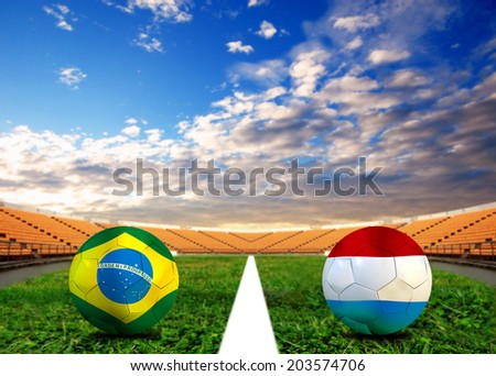 Soccer 2014 ( Football ) Brazil and Netherlands