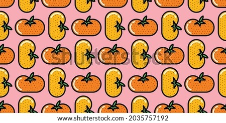 Orange illustration  background. Seamless pattern.Vector. 