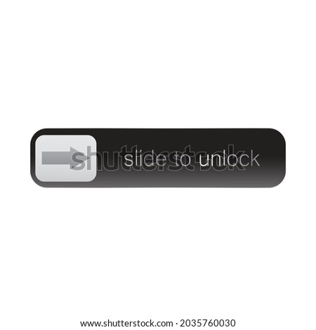An illustration slide to unlock button interface Royalty-Free Stock Photo #2035760030
