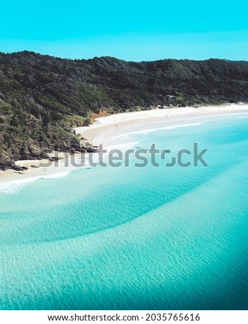 Byron Bay Beaches from above Royalty-Free Stock Photo #2035765616