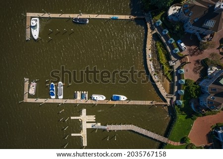 Aerial of Red Bank Navesink New Jersey 