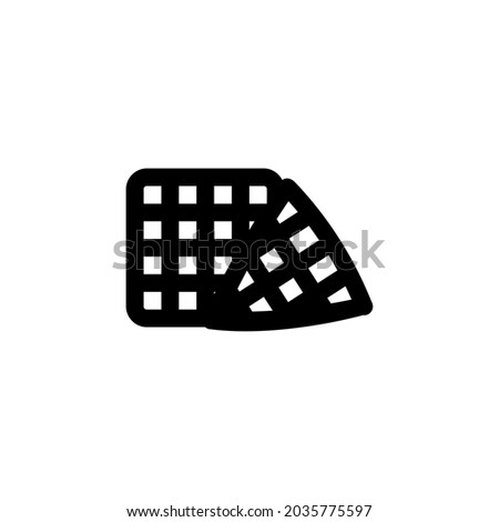 Waffle Food Vegetable Snack Yummy Monoline Symbol Icon Logo for Graphic Design UI UX and Website