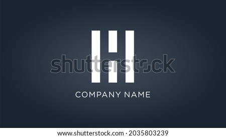 Design H vector logo icon template elements company name