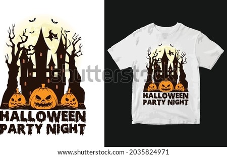 Halloween Party Night T-shirt Design