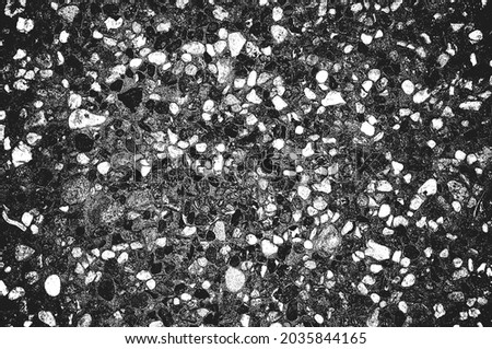 Distress natural stones, cobble, rock. cobblestones vector texture. EPS8 illustration. Black and white grunge background.