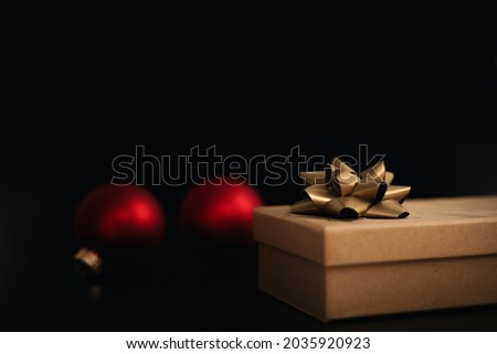 Christmas composition. Modern Xmas background. Free space for text, copy space.