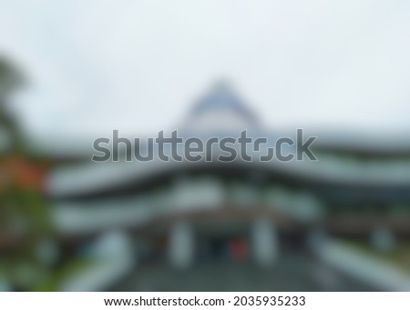 Defocused abstract background front view of modern shopping mall. or Bokeh background