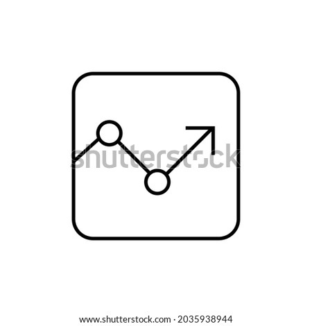 Graphic box application icon, with line shape, vector graphic illustration.