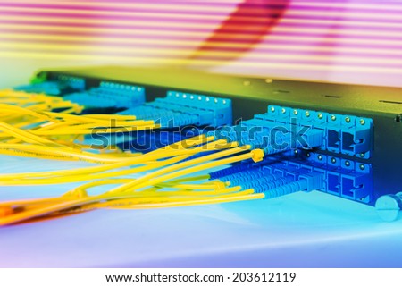 Communication and internet network server room