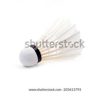 new shuttlecock isolated on a white background