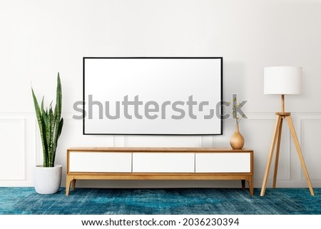 TV in modern living room Royalty-Free Stock Photo #2036230394
