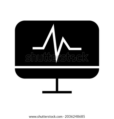 heartbeat device icon or logo isolated sign symbol vector illustration - high quality black style vector icons
