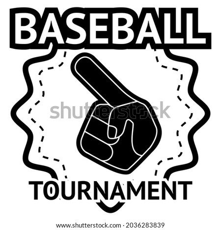 Baseball tournament T shirt design, vector file.
