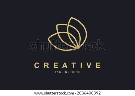 Nature Leaf Luxury Gold Logo Design